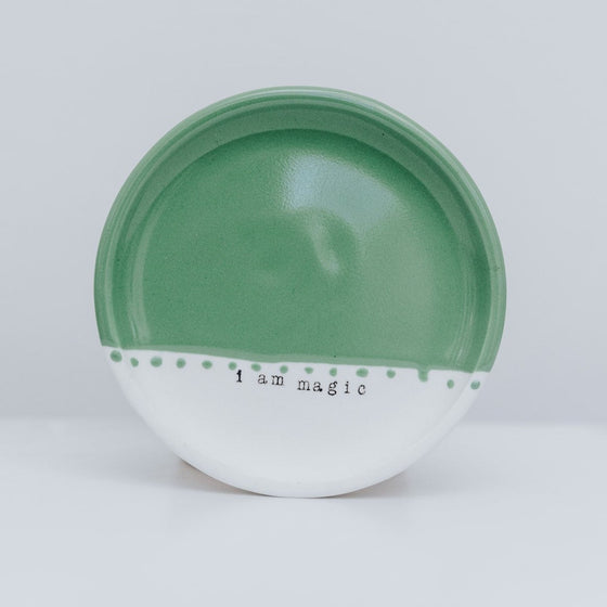 ceramic ring tray green